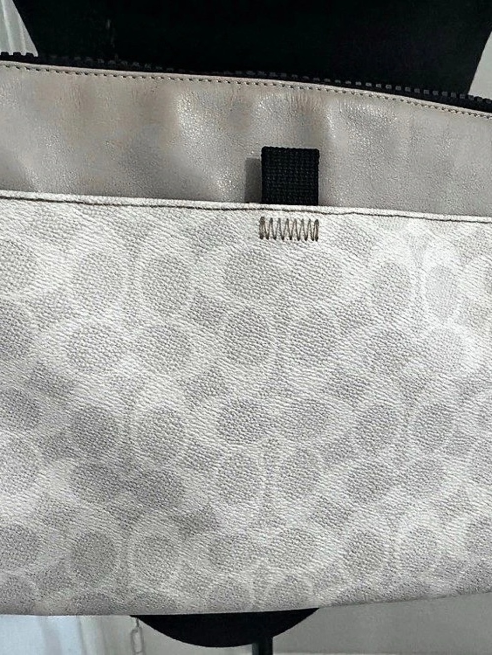 Coach Charter Flap Crossbody 24 in White & Gray - Picture 7 of 8
